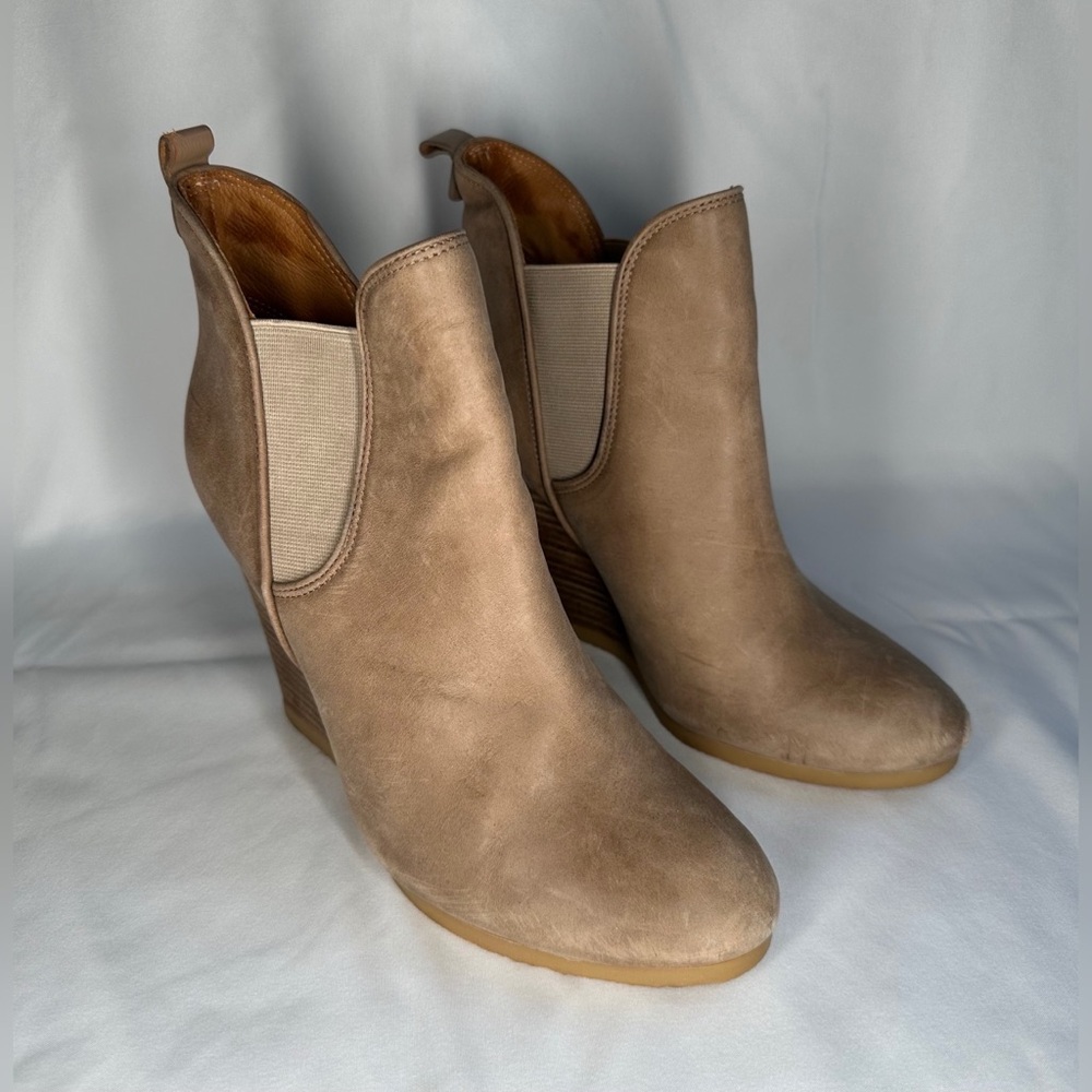 Coach Women's Farah Tan Wedge Ankle Booties